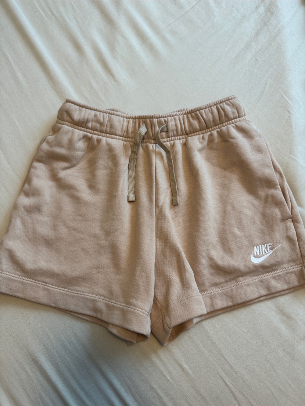 Nike Women's Tan Drawstring Athletic Shorts